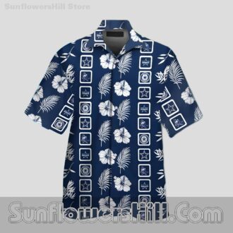 Dallas Cowboys Hibiscus and Leaf Aloha Shirt for Football Fans