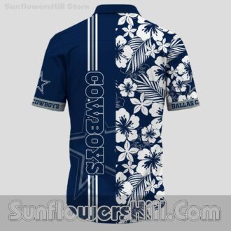 Dallas Cowboys Hibiscus Floral Hawaiian Shirt for Beach Fans