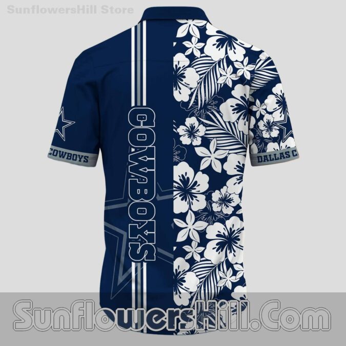Dallas Cowboys Hibiscus Floral Hawaiian Shirt for Beach Fans