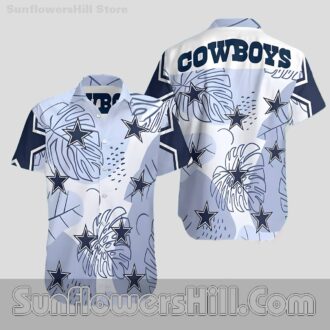 Dallas Cowboys Monstera Leaf Hawaiian Shirt for Beach Trips