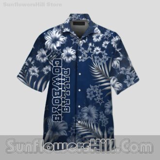Dallas Cowboys Navy Blue Hawaiian Shirt for Summer Vacations