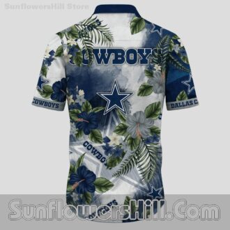 Dallas Cowboys Navy Hibiscus Hawaiian Shirt for Game Day Fans