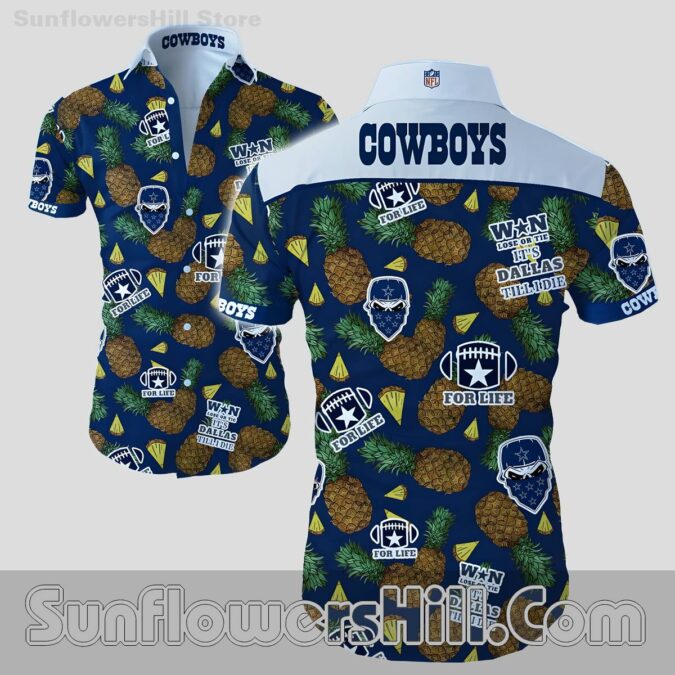 Dallas Cowboys Navy Pineapple Short Sleeve Shirt for Football Vacations Dallas Cowboys Navy Pineapple Short Sleeve Shirt for Football Vacations