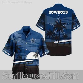 Dallas Cowboys Oceanview Print Hawaiian Shirt for Tailgate Hangouts