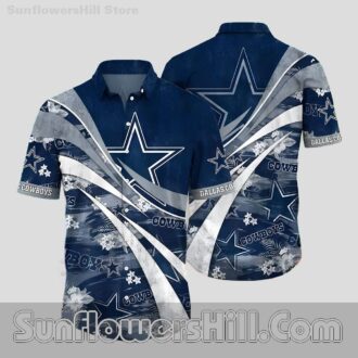 Dallas Cowboys Palm Burst Casual Shirt, Vibrant All Over Print, Unique Gift for Football Superfans