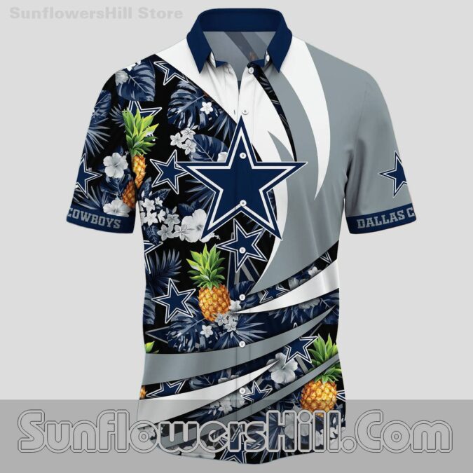 Dallas Cowboys Pineapple Floral Hawaiian Shirt for Beach Party Vibes