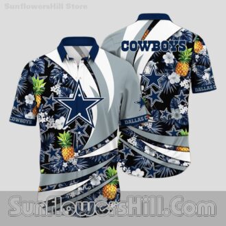 Dallas Cowboys Pineapple Floral Hawaiian Shirt for Beach Party Vibes