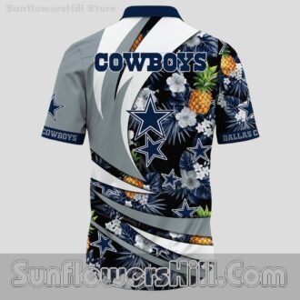 Dallas Cowboys Pineapple Floral Hawaiian Shirt for Beach Party Vibes