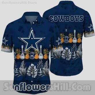 Dallas Cowboys Pineapple Guitar Hawaiian Shirt for Game Day BBQs