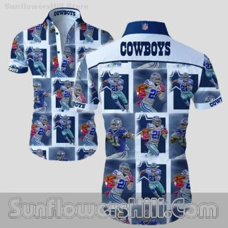 Dallas Cowboys Player Collage Hawaiian Shirt for Football Superfans