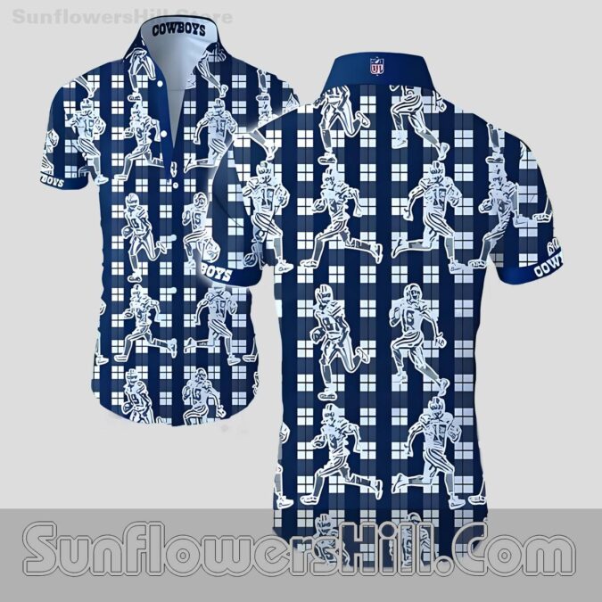 Dallas Cowboys Player Print Button Up Shirt for Game Day Tailgates Dallas Cowboys Player Print Button Up Shirt for Game Day Tailgates