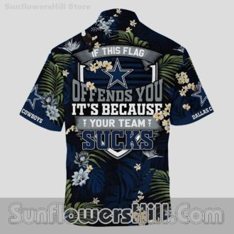 Dallas Cowboys Relaxed Fit Shirt with Palm Leaves for Beach Parties