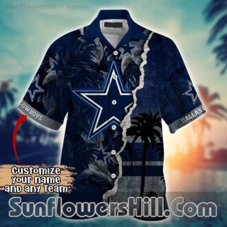 Dallas Cowboys Ripped Star Button Up Shirt for Game Day Tailgates