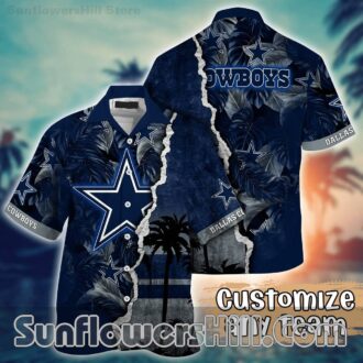 Dallas Cowboys Ripped Star Button Up Shirt for Game Day Tailgates