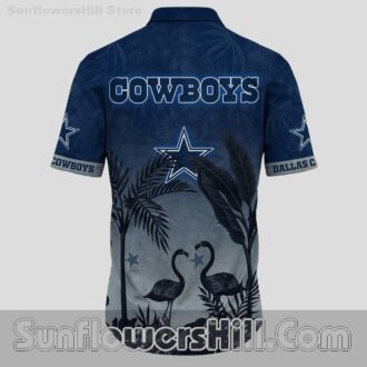Dallas Cowboys Romantic Flamingo Casual Shirt for Vacation Vibes