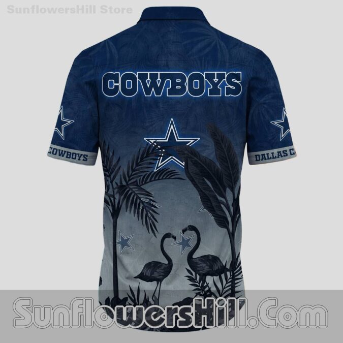 Dallas Cowboys Romantic Flamingo Casual Shirt for Vacation Vibes