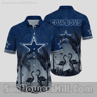 Dallas Cowboys Romantic Flamingo Casual Shirt for Vacation Vibes