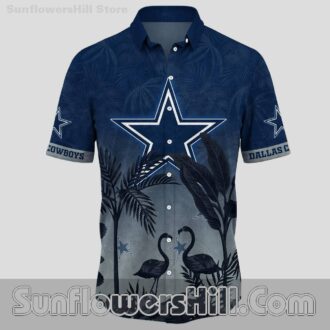 Dallas Cowboys Romantic Flamingo Casual Shirt for Vacation Vibes