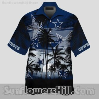 Dallas Cowboys Silhouette Palm Short Sleeve Shirt for BBQ Weekends