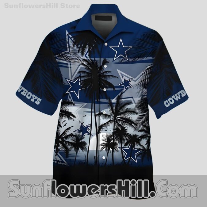 Dallas Cowboys Silhouette Palm Short Sleeve Shirt for BBQ Weekends