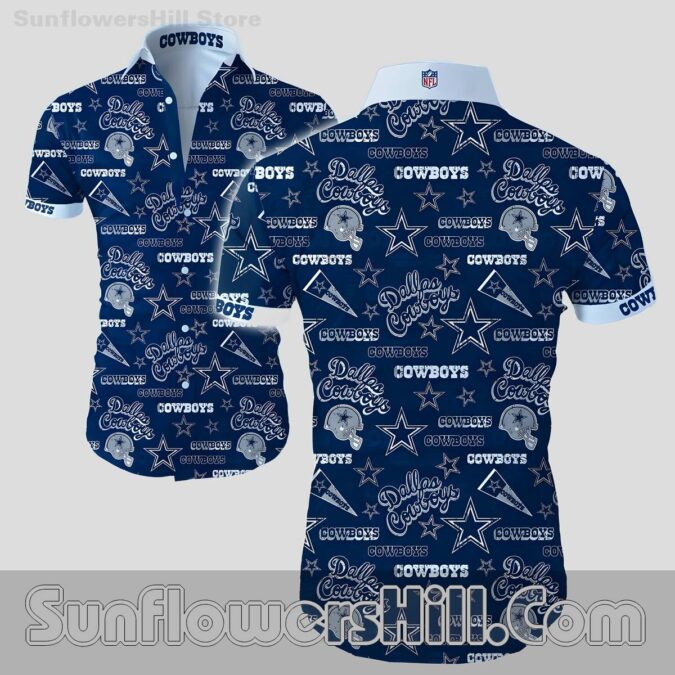 Dallas Cowboys Star and Logo Hawaiian Shirt for Game Day Fans