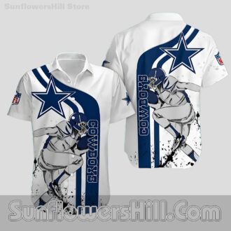 Dallas Cowboys Star Motion Graphic Button Up Shirt for Football Lovers
