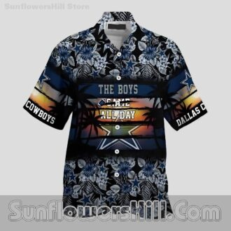 Dallas Cowboys Sunset Beach Hawaiian Shirt for Game Day Fans