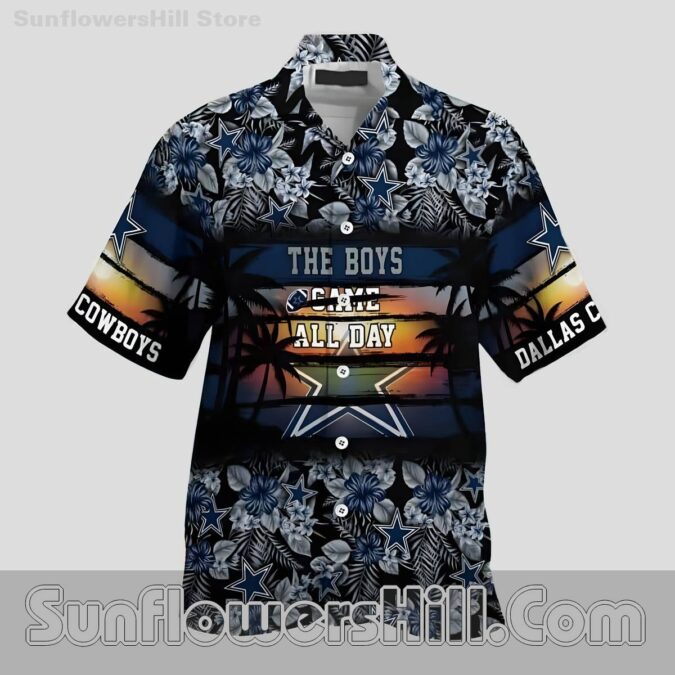 Dallas Cowboys Sunset Beach Hawaiian Shirt for Game Day Fans