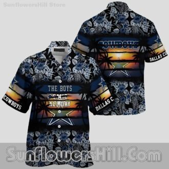 Dallas Cowboys Sunset Beach Hawaiian Shirt for Game Day Fans