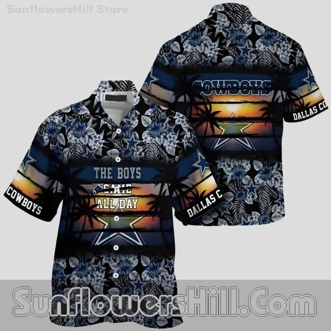 Dallas Cowboys Sunset Beach Hawaiian Shirt for Game Day Fans