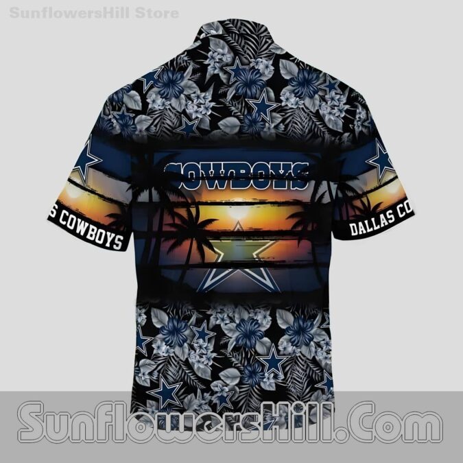 Dallas Cowboys Sunset Beach Hawaiian Shirt for Game Day Fans
