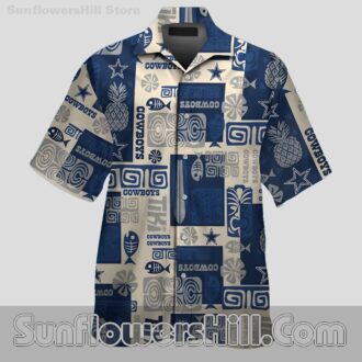 Dallas Cowboys Tiki Tribal Hawaiian Shirt for Beach Days and Game Nights