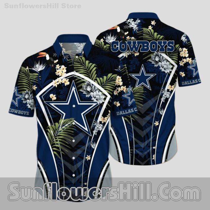 Dallas Cowboys Toucan Print Hawaiian Shirt for Vacation Vibes Dallas Cowboys Toucan Print Hawaiian Shirt for Vacation Vibes