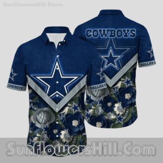 Dallas Cowboys Tropical Bloom Short Sleeve Shirt for Tailgate Parties