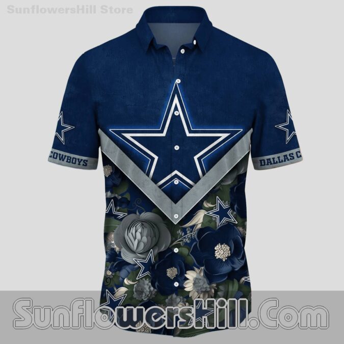 Dallas Cowboys Tropical Bloom Short Sleeve Shirt for Tailgate Parties