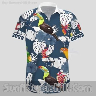Dallas Cowboys Tropical Parrot Hawaiian Shirt for Beach Getaways