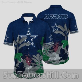 Dallas Cowboys Tropical Plant Aloha Shirt for Game Day Fans