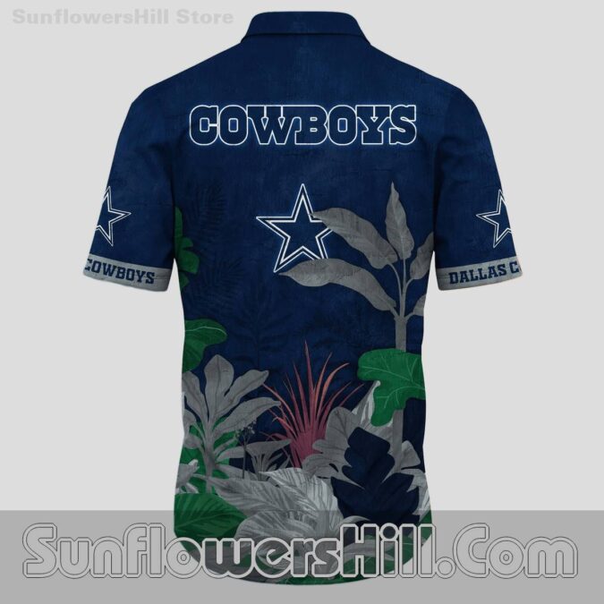 Dallas Cowboys Tropical Plant Aloha Shirt for Game Day Fans