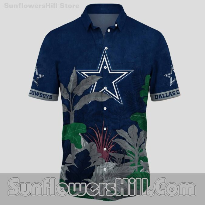 Dallas Cowboys Tropical Plant Aloha Shirt for Game Day Fans