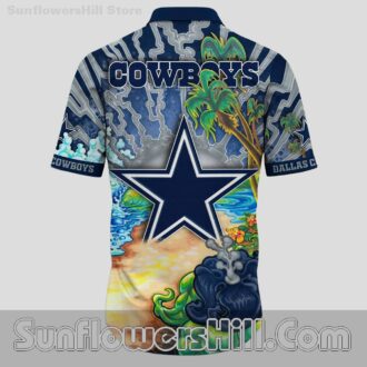 Dallas Cowboys Tropical Wave Hawaiian Shirt for Beach Day or Vacation
