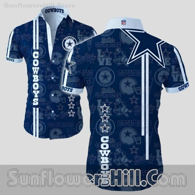 Dallas Cowboys Vibrant Hawaiian Shirt for Beach Fun and Tailgate Parties Dallas Cowboys Vibrant Hawaiian Shirt for Beach Fun and Tailgate Parties
