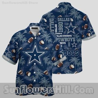 Dallas Cowboys Vintage Text Button Up Shirt for Game Day Fans