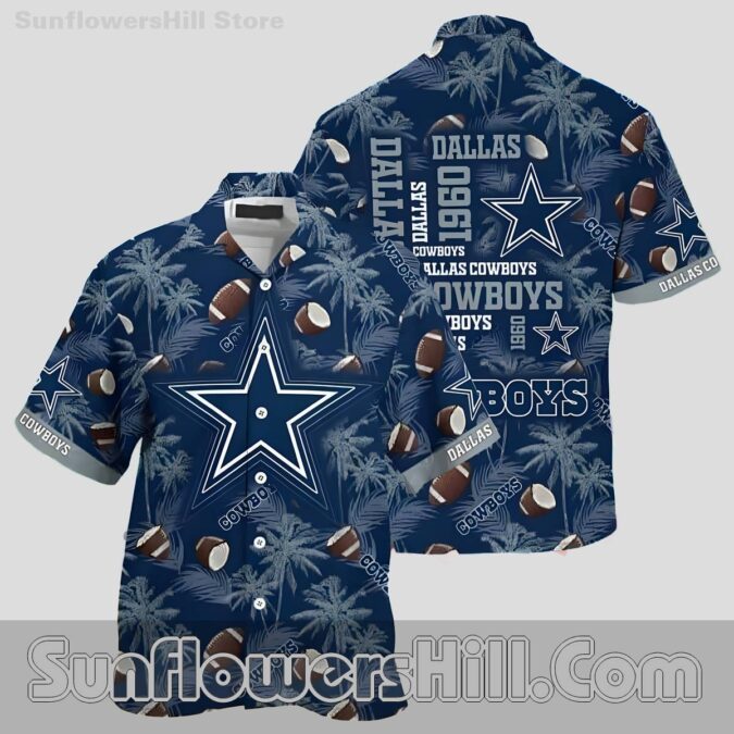 Dallas Cowboys Vintage Text Button Up Shirt for Game Day Fans