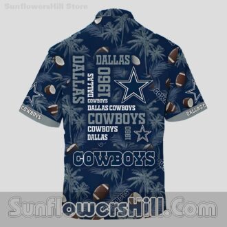 Dallas Cowboys Vintage Text Button Up Shirt for Game Day Fans