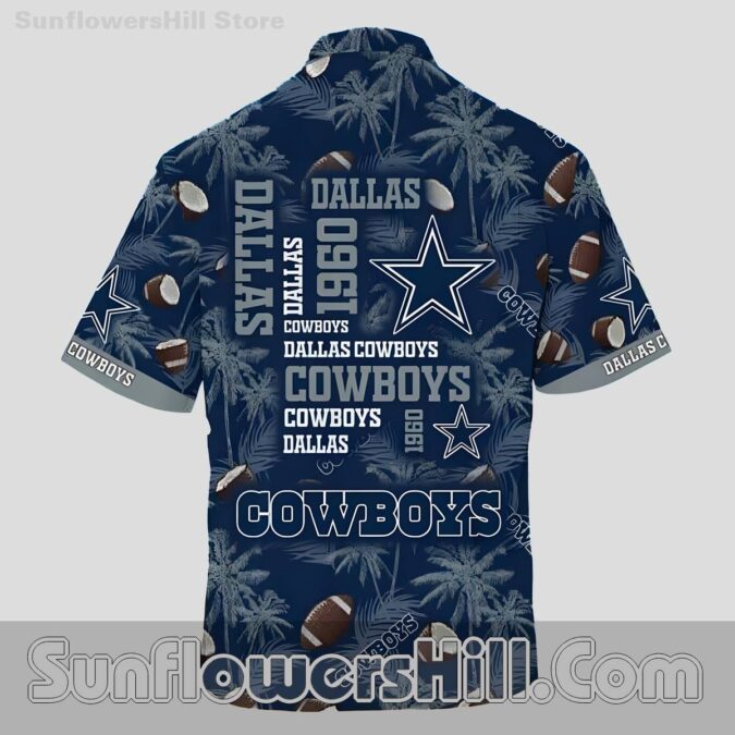 Dallas Cowboys Vintage Text Button Up Shirt for Game Day Fans