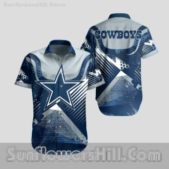 Men’s Dallas Cowboys Centered Logo Hawaiian Shirt for Summer Fun
