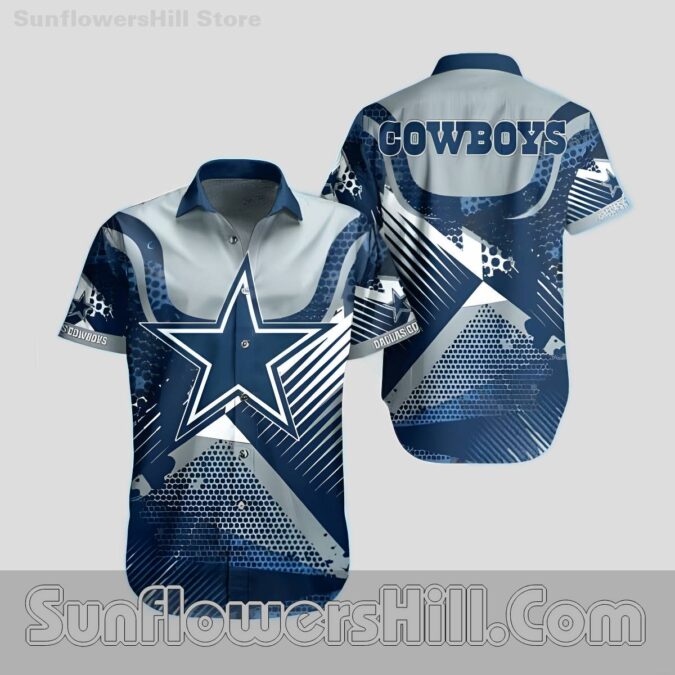 Men’s Dallas Cowboys Centered Logo Hawaiian Shirt for Summer Fun Men’s Dallas Cowboys Centered Logo Hawaiian Shirt for Summer Fun