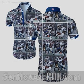 Dallas Cowboys Action Shot Player Button Up Shirt for Football Fans