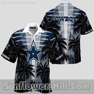 Women’s Dallas Cowboys Coconut Forest Summer Hawaiian Shirt for Beach Trips