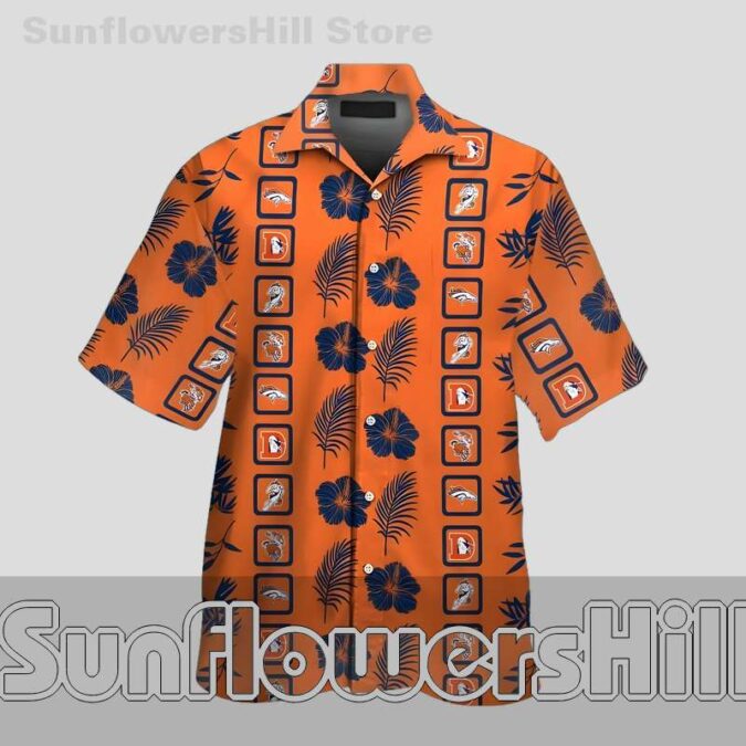 Denver Broncos Bold Orange Aloha Short Sleeve Shirt for Vacations and BBQs Denver Broncos Bold Orange Aloha Short Sleeve Shirt for Vacations and BBQs